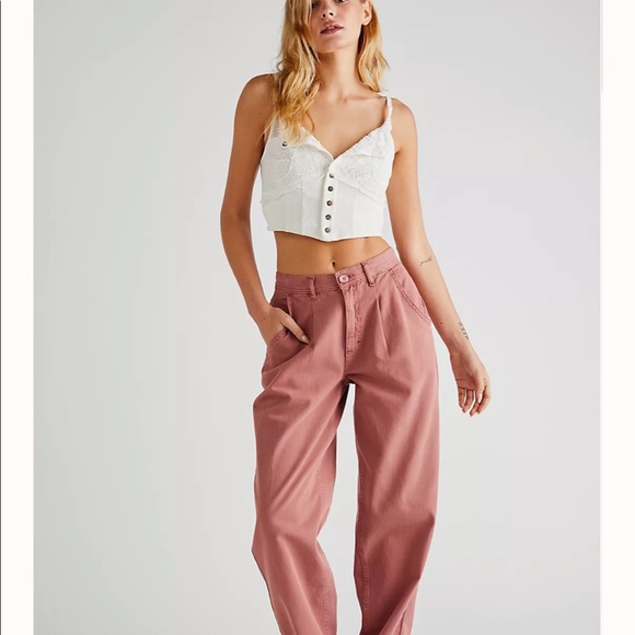 Free People Button-up white crop top, size M - Picture 3 of 8